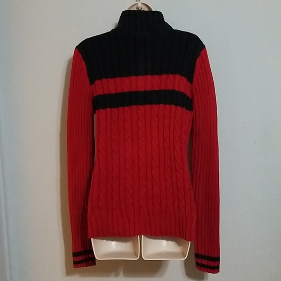 Tommy Hilfiger jeans women's red & black sweater - Picture 14 of 17